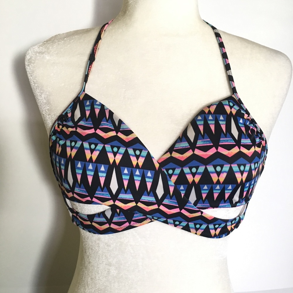 Victoriaโs Secret Pink Aztec Wrap Bathing Suit Top